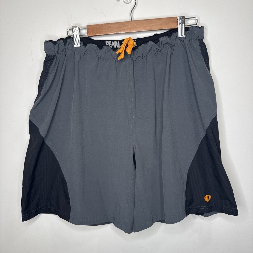 Pearl Izumi Baggy Lined Cycling Commuter Shorts Mens XL Gray Black Biker Elastic